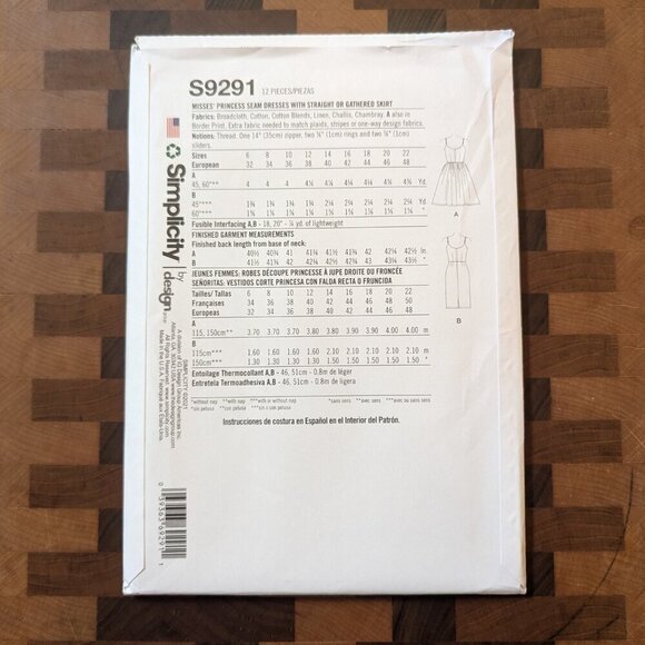 Simplicity 9291 - Patterns by Gertie - Uncut - Sizes 14-22 - Picture 2 of 4